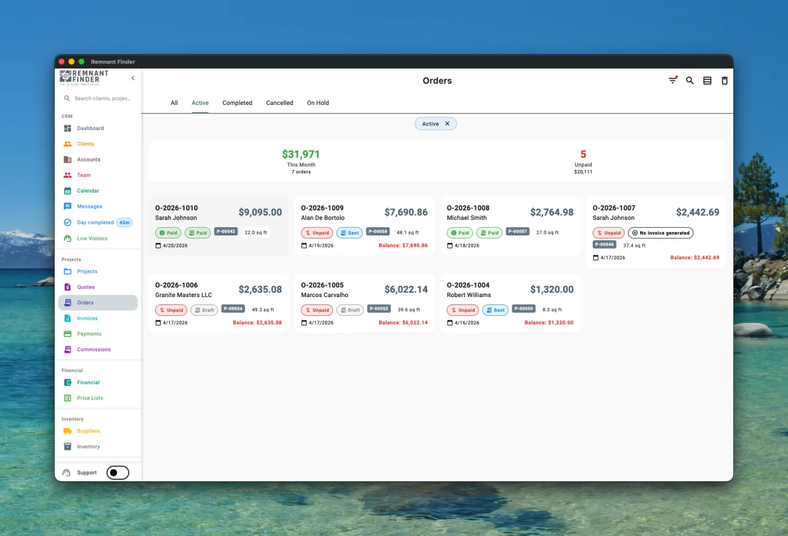 Orders — money in motion